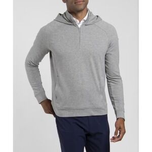 KJUS Inverness Hoodie Cashmere Blend Pullover In Alloy/Pewter Grey Size S Golf